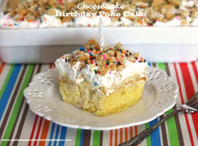 Cheesecake Birthday Poke Cake