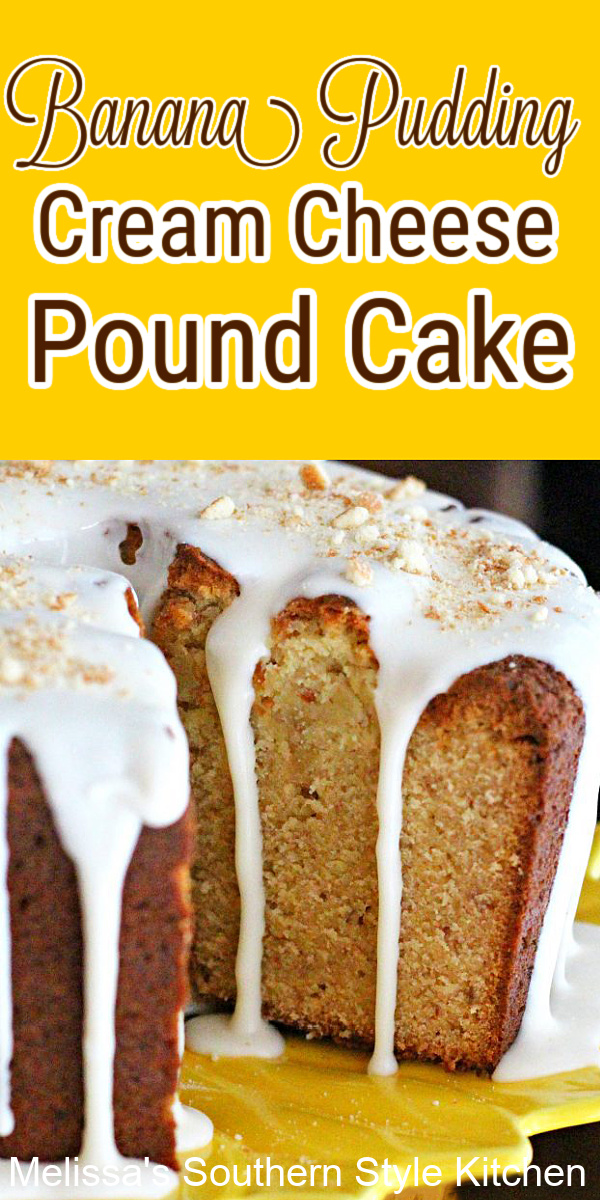 Pound cake and banana pudding collide in this decadent Banana Pudding Cream Cheese Pound Cake #southernpoundcake #bananacake #bananapudding #southerncakes #cakes #poundcakerecipes #bestbananacake #bananapuddingpoundcake #creamcheesepoundcake via @melissasssk