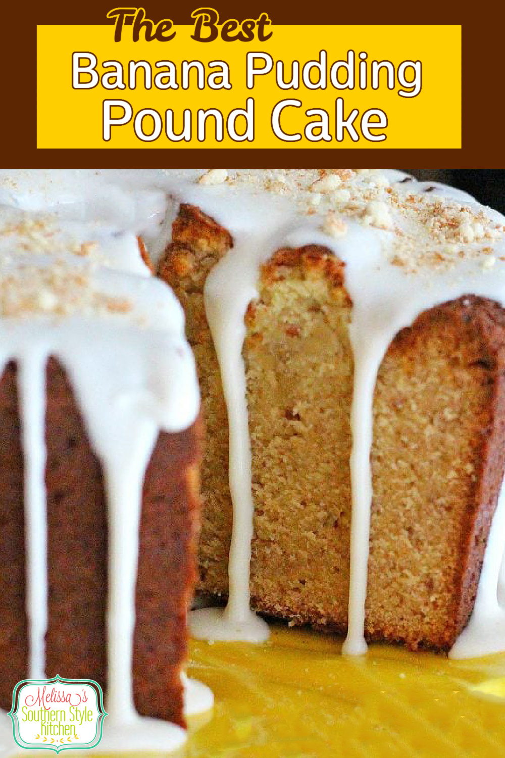 Pound cake and banana pudding collide in this decadent Banana Pudding Cream Cheese Pound Cake #southernpoundcake #bananacake #bananapudding #southerncakes #cakes #poundcakerecipes #bestbananacake #bananapuddingpoundcake #creamcheesepoundcake