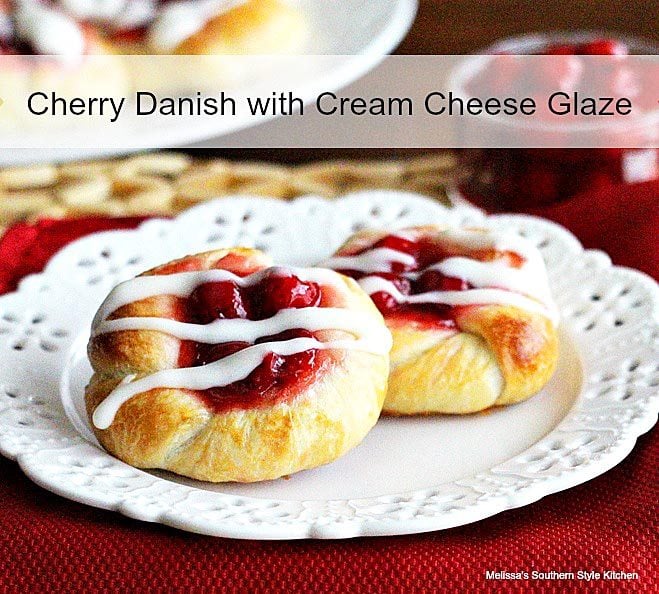 Cherry Danish With Cream Cheese Glaze