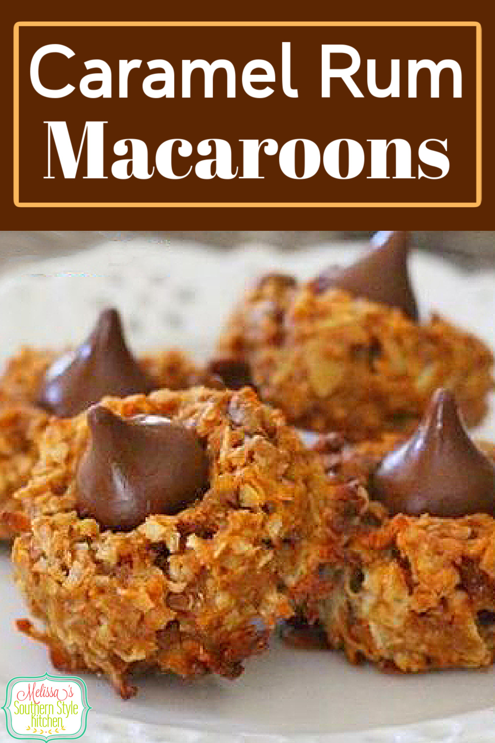 Caramel Rum Macaroon Cookies will make a stellar addition to your cookie menu #macaroons #macarooncookies #caramelrummacaroons #dulcedeleche #macarooncookies #holidaybaking #holidaycookies #cookierecipes #chocolate #coconutcookies #southernfood #southernrecipes #christmascookies via @melissasssk
