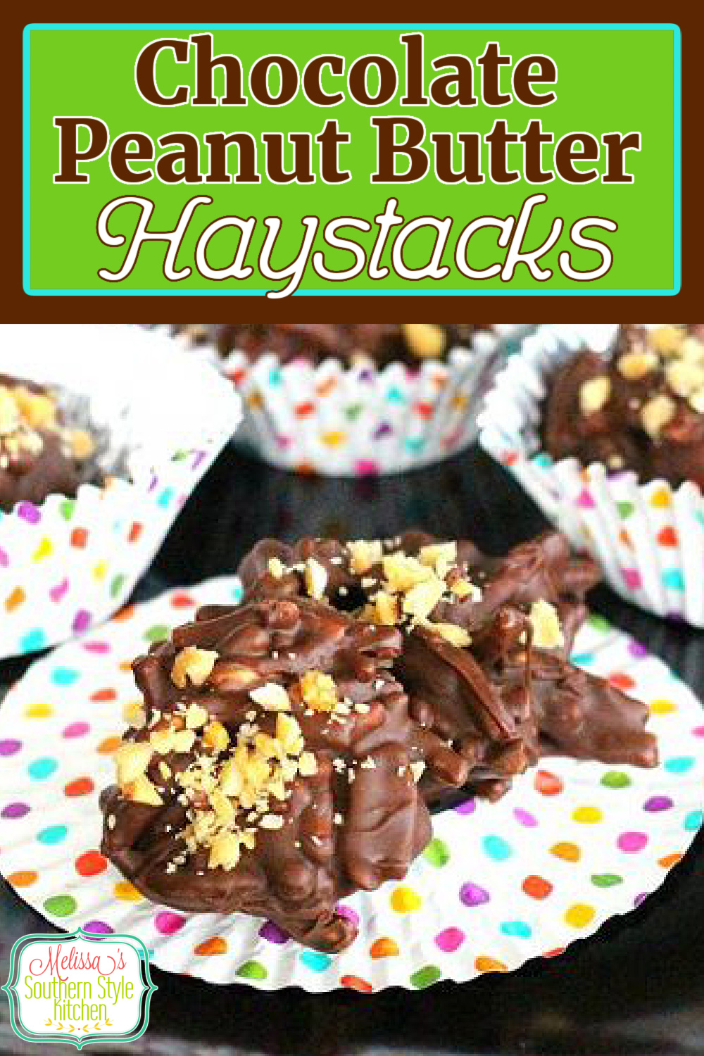 You can't stop at one when you're popping these easy chocolate peanut butter haystacks #chocolate #chocolatepeanutbuter #haystacks #chowmeinnoodles #candy #holidayrecipes #desserts #dessertfoodrecipes #christmas #easter #easycandyrecipes #southernfood #southernrecipes #desserts #christmascandy via @melissasssk