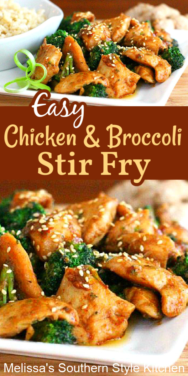 Skip the drive though and make this better than take-out Chicken and Broccoli Stir Fry #stirfry #chickenstirfry #chickenandbroccolistirfry #easychickenrecipes #asianchicken #asianinspired #chickenbreastrecipes #dinner #dinnerideas #southernfood #southernrecipes via @melissasssk