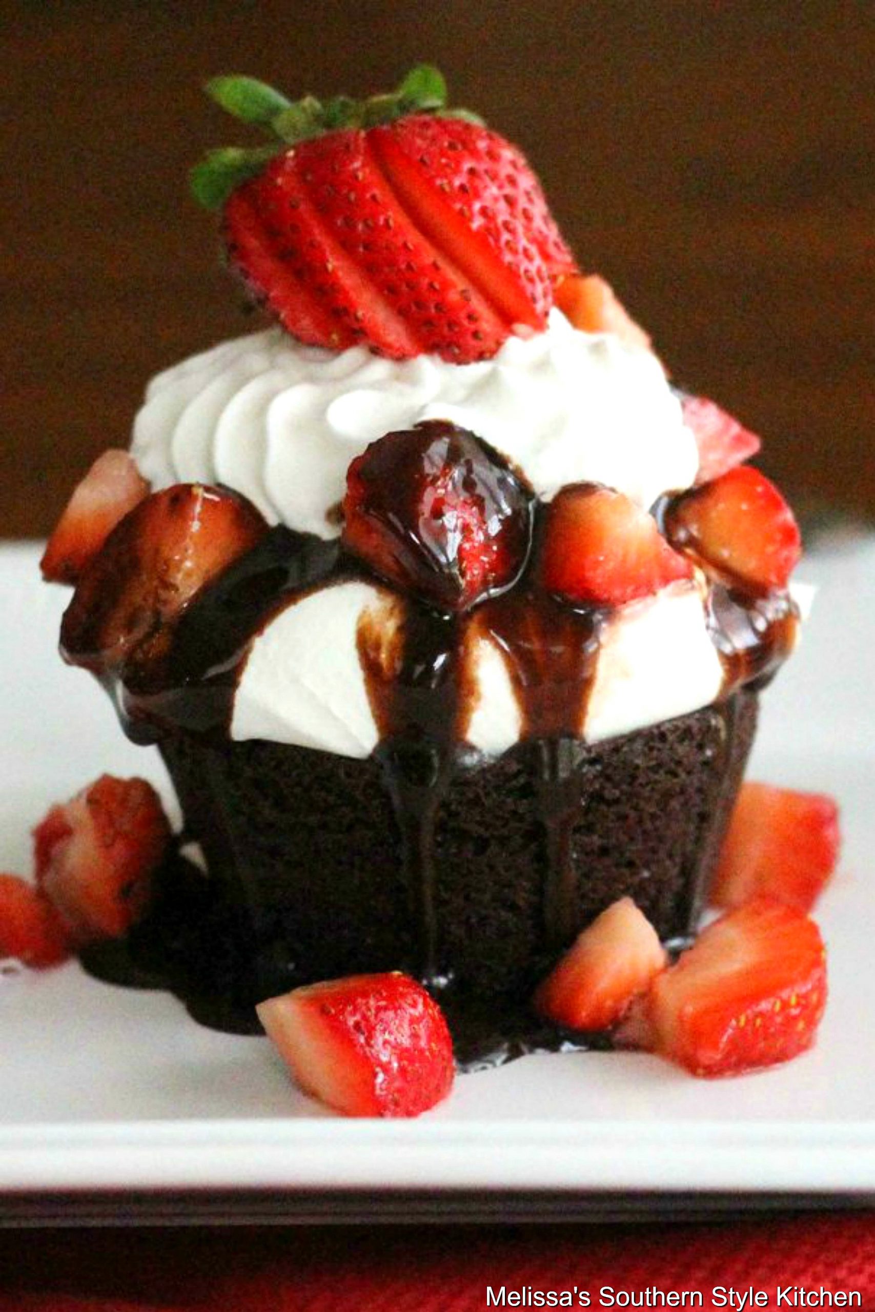 Strawberry Shortcake Brownie Cupcakes