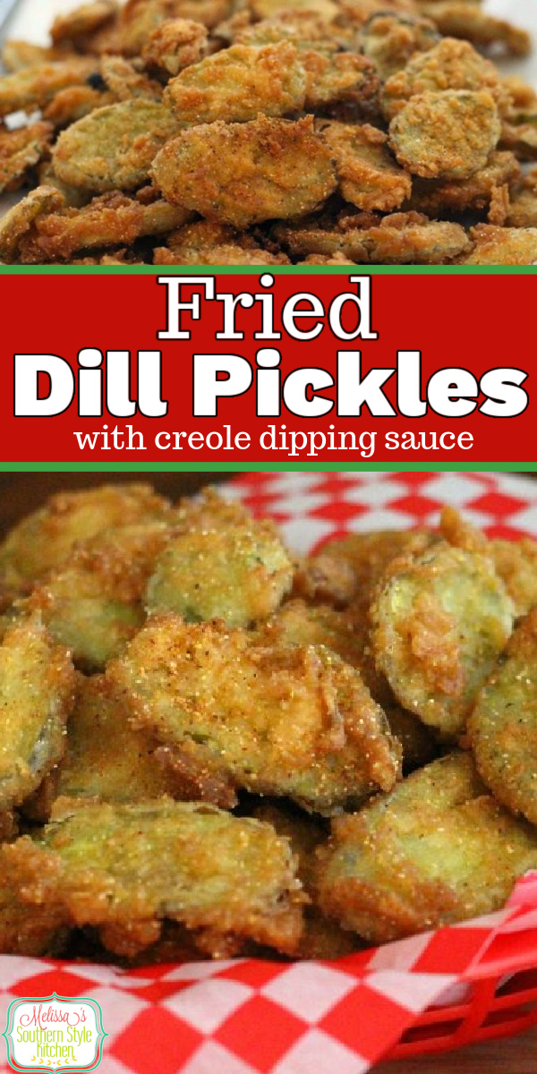 Make your own crispy golden Fried Pickles with a Creole sauce for dipping at home #dillpickles #friedpickles #frieddillpickles #dillpicklerecipes #appetizers #gamedayrecipes #southernfood #southernrecipes #pickles #snacking #gamedayfood via @melissasssk