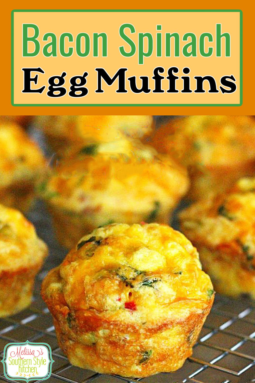 These single serving Bacon Spinach Egg Muffins are made in a muffin pan #eggmuffins #eggs #bakedeggs #muffinpaneggs #brunch #breakfast #eggrecipes #muffins #baconandeggs #baconspinacheggmuffins #spinachmuffins via @melissasssk
