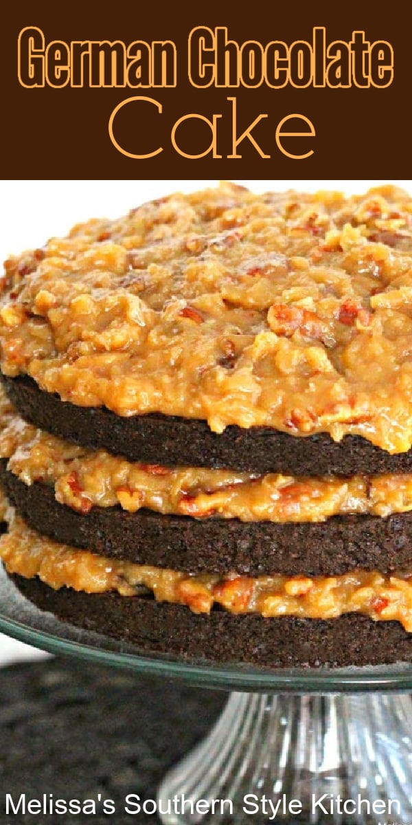 This recipe for German Chocolate Cake is a classic that everybody needs on their desserts menu #germanchocolatecake #chocolatecake #chocolate #cakerecipes #cakes #desserts #dessertfoodrecipes #southernrecipes #southernfood #holidayrecipes