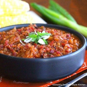 Southern style Crockpot Barbecue Pork and Beans