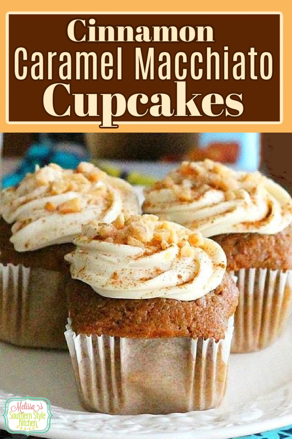 Start your day with these scrumptious Caramel Macchiato Cupcakes with cream cheese frosting #cupcakes #caramelmacchiato #coffeecake #muffins #muffinrecipes #caramel #cakes #desserts #brunch #breakfast #southernfood #southernrecipes via @melissasssk
