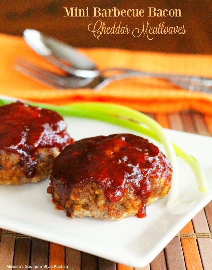 Mini Barbecue Bacon-Cheddar Meatloaves