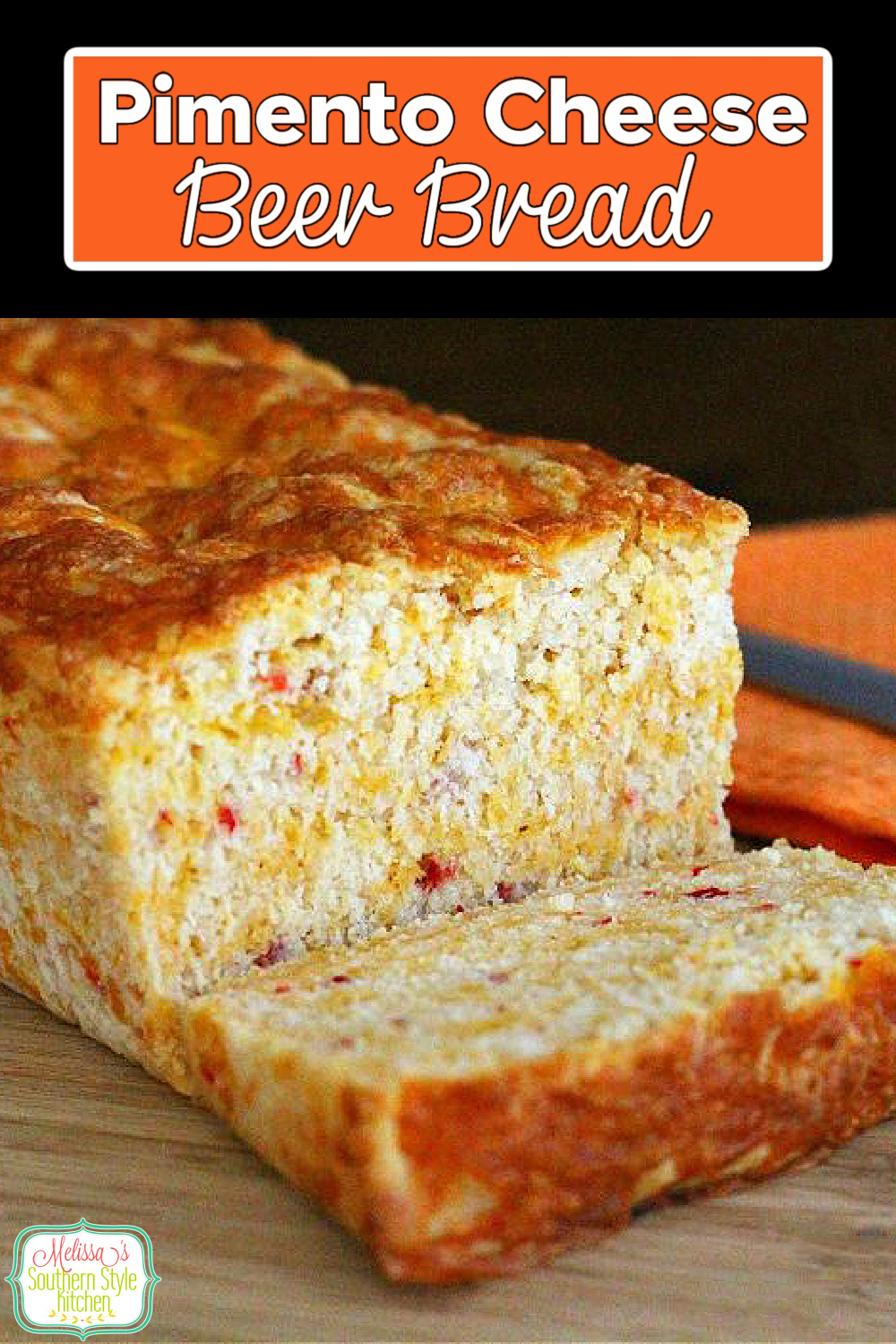 Two favorites collide in this Pimento Cheese Beer Bread #pimentocheese #beerbread #beerbreadrecipes #breadrecipes #soujthernfood #southernrecipes #southernpimentocheese via @melissasssk