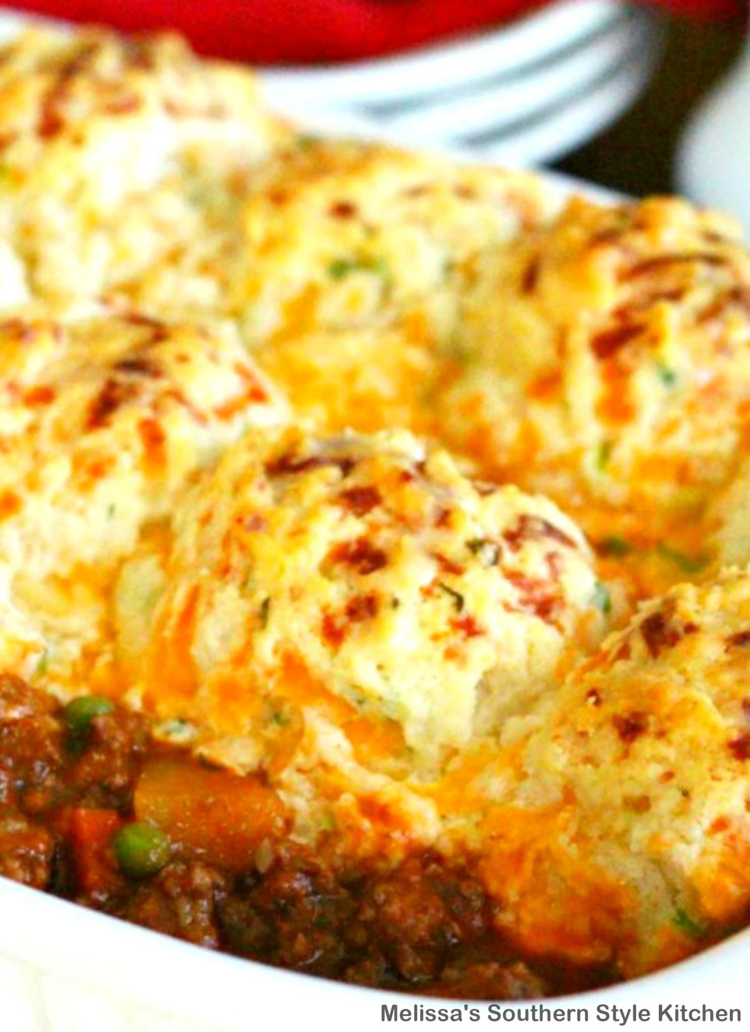 Beef Pot Pie With Cheddar Onion Biscuits