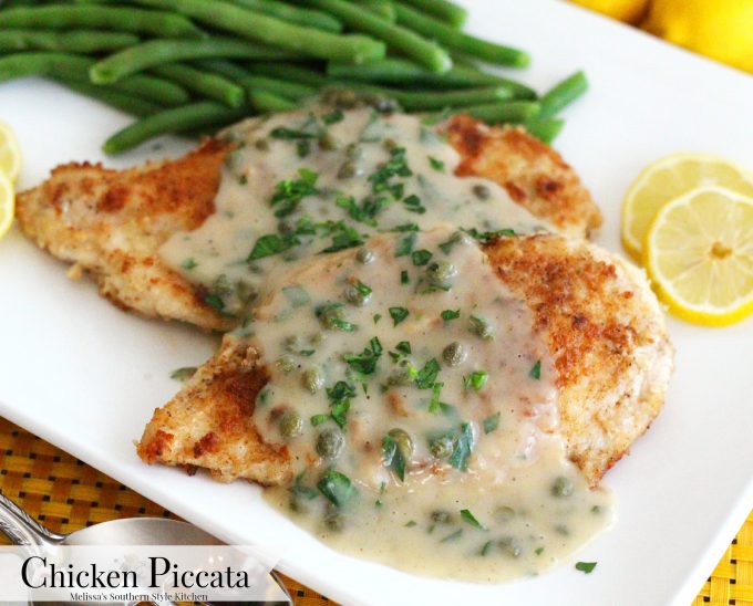 Chicken Piccata on a plate