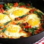 Skillet Eggs With Spinach And Fire Roasted Tomatoes