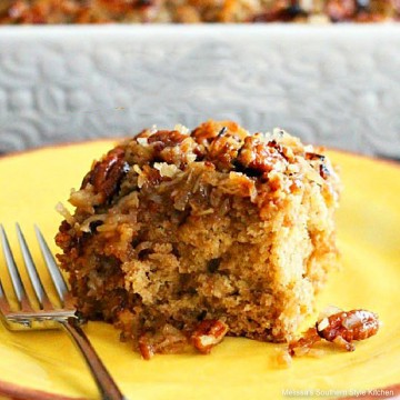 oatmeal-cake-with-broiled-coconut-pecan-frosting