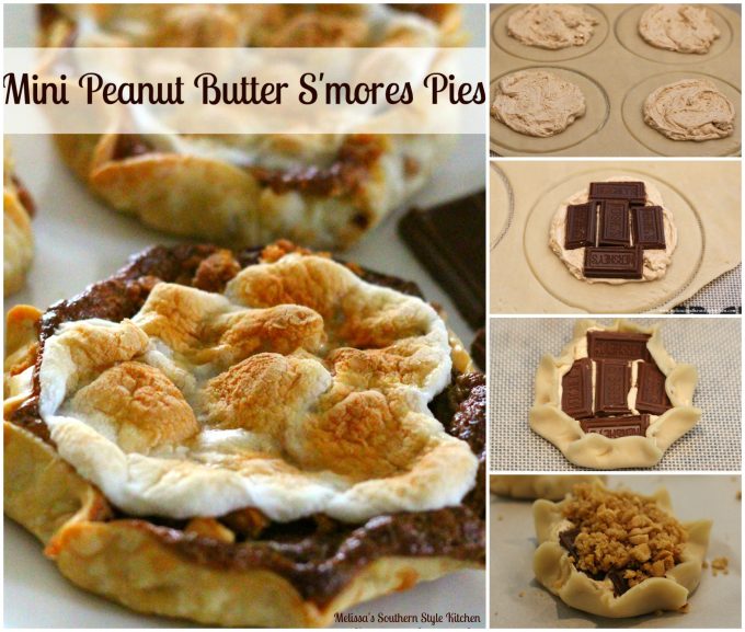 step-by-step images and ingredients to make mini pies