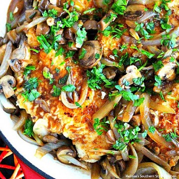 skillet-chicken-with-balsamic-mushrooms-onions