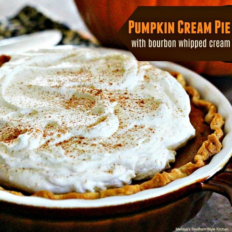 Pumpkin Cream Pie with Bourbon Whipped Cream