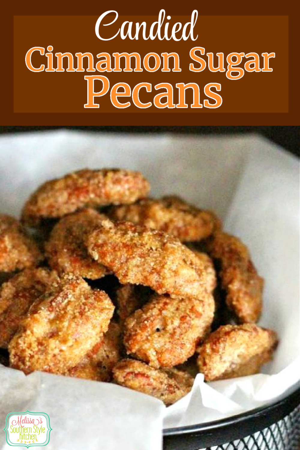 These insanely delicious Candied Cinnamon Sugar Pecans are ideal for holiday snacking and gift giving #pecan #candiedpecan #cinnamonpecans #pralines #southernfood #desserts #holidayrecipes #southernrecipes #christmasrecipes #dessertfoodrecipes