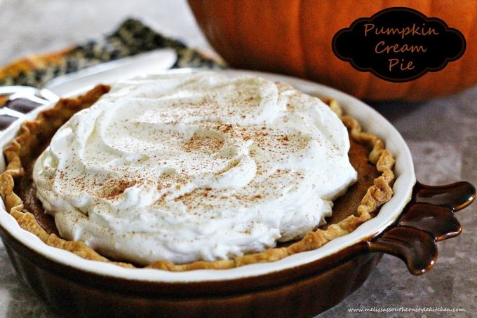 Pumpkin Cream Pie With Bourbon Whipped Cream 