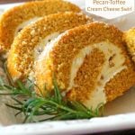 Pumpkin Roll With A Pecan Toffee Cream Cheese Swirl Recipe