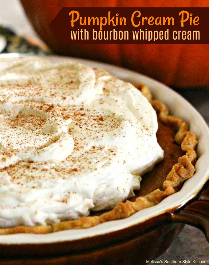 Pumpkin Cream Pie With Bourbon Whipped Cream