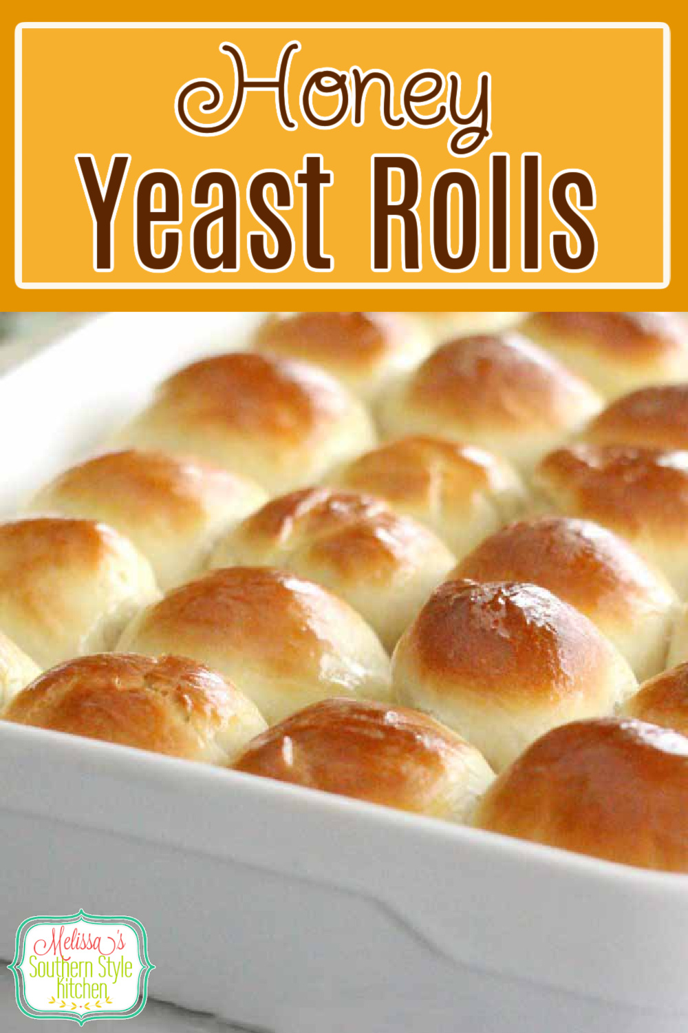 Fluffy with just a hint of honey, these yeast rolls are a spectacular bread choice at any meal #honeyyeastrolls #dinnerrolls #honeyrolls #rolls #breadrecipes #southernfood #homemadebread #dinnerideas #southernrecipes via @melissasssk