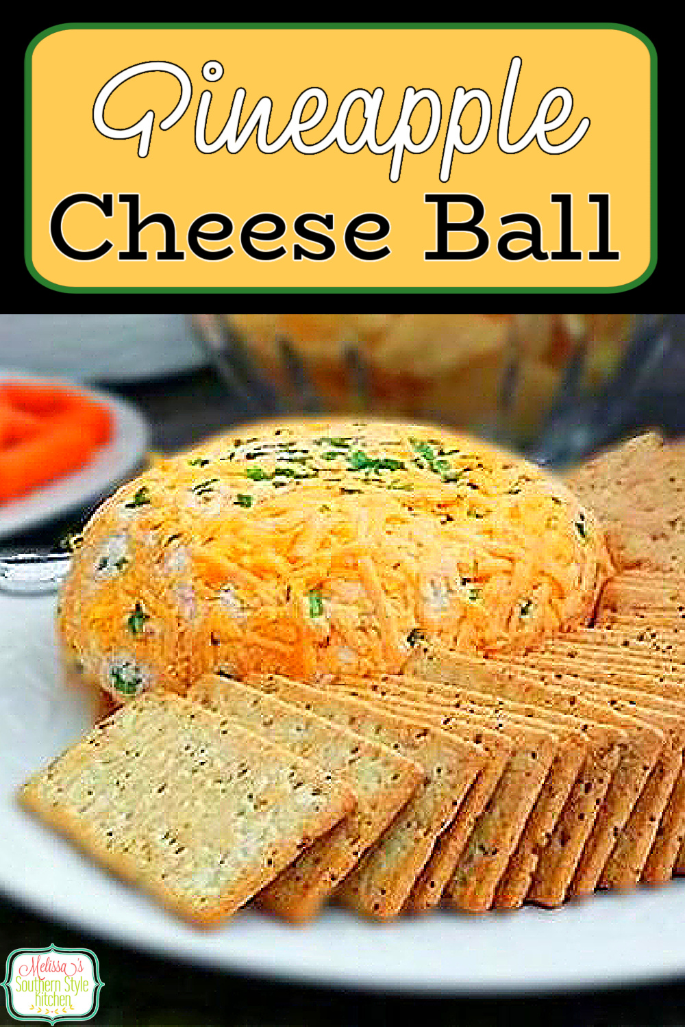 This easy Pineapple Cheeseball has that sweet and savory vibe that makes it impossible to resist #pineapplecheeseball #cheeballrecipes #pineapple #cheese #holidayappetizers #easycheeseball #cheeseballrecipe #southernfood #footballfood #southernrecipes via @melissasssk