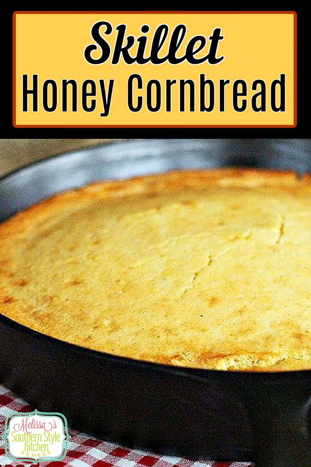 Enjoy this Skillet Honey Cornbread with beans, barbecue, soup, stew and beyond #cornbread #honeycornbread #cornbreadrecipes #breadrecipes #southernfood #southernrecipes #castironcooking #skilletcornbread #dinnerideas #dinner via @melissasssk