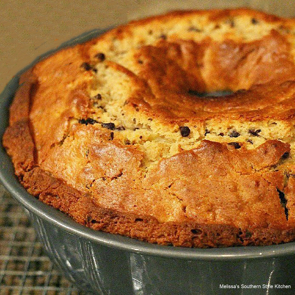 Chocolate Chip Peanut Butter Banana Bundt Cake
