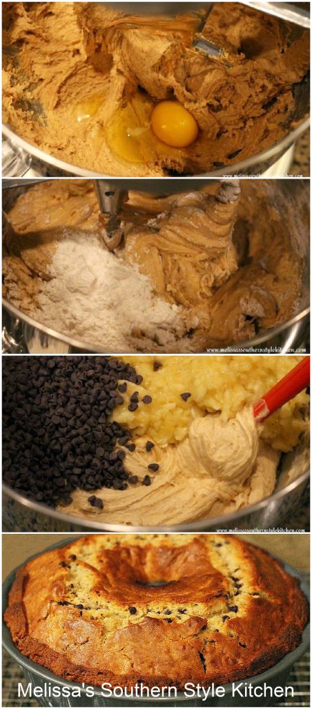 how to make Chocolate Chip Peanut Butter Banana Bundt Cake