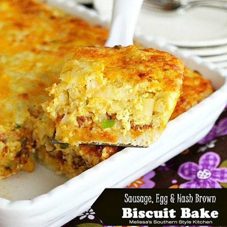 Sausage Egg and Hash Brown Biscuit Bake