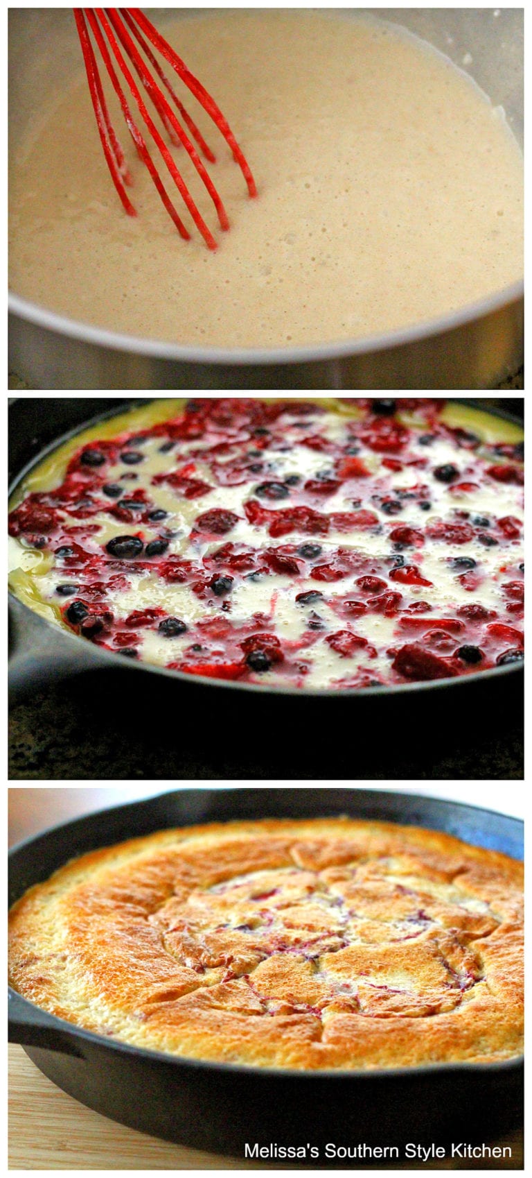 Triple Berry Skillet Cobbler