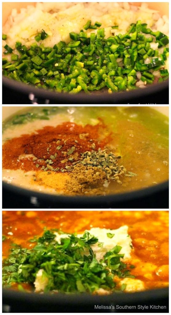 step-by-step images and ingredients for taco soup