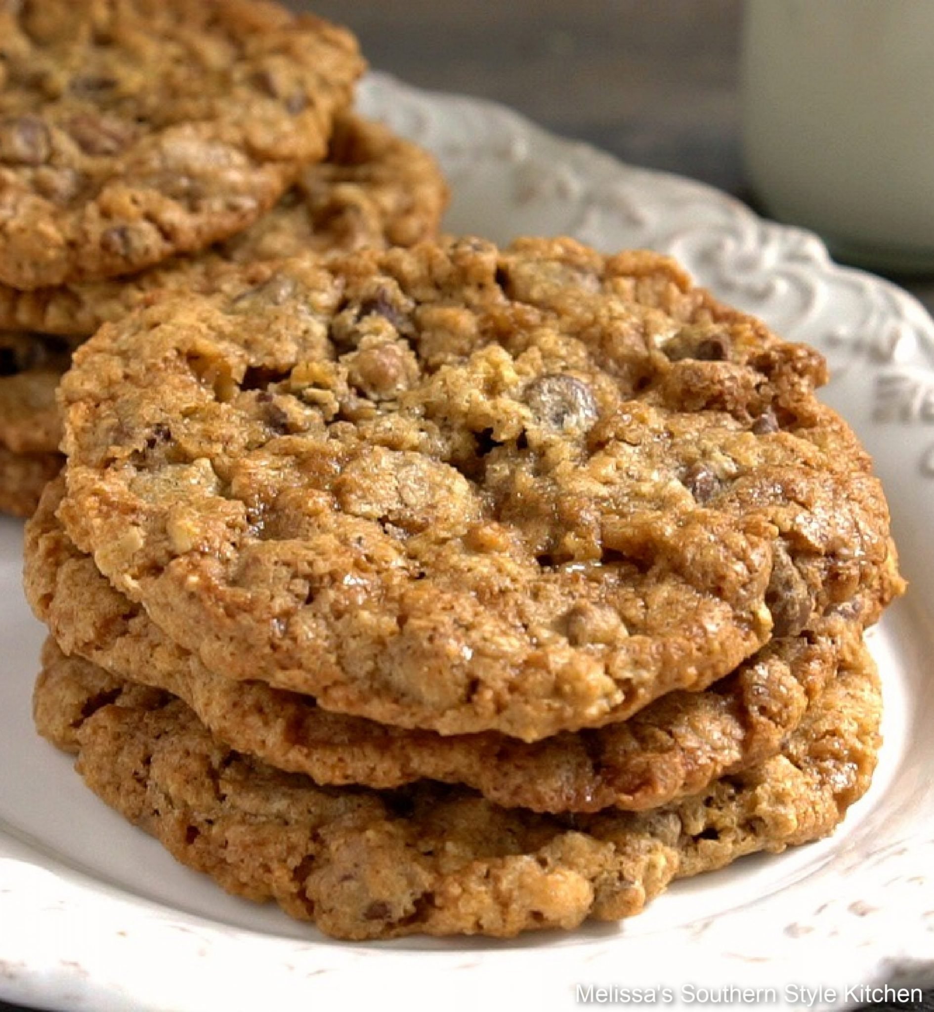 baked Loaded Oatmeal Chocolate Chip Cookies 