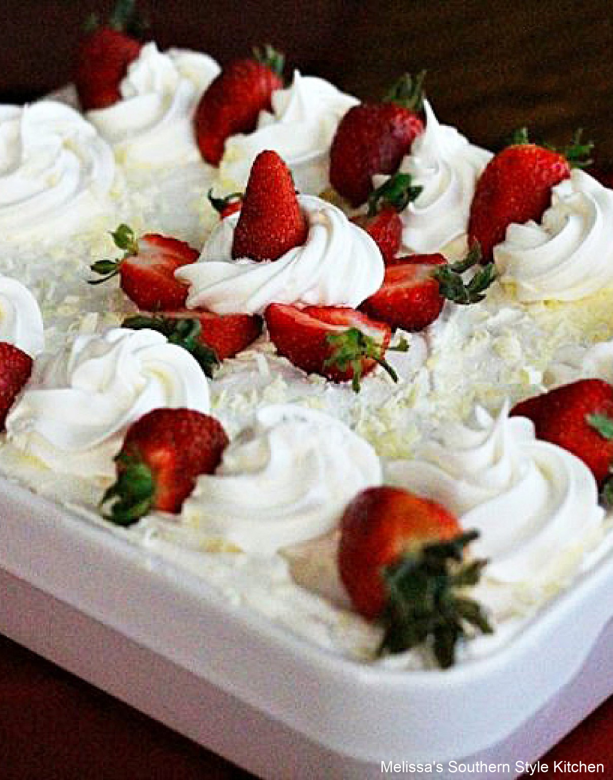 Strawberries And Cream Poke Cake