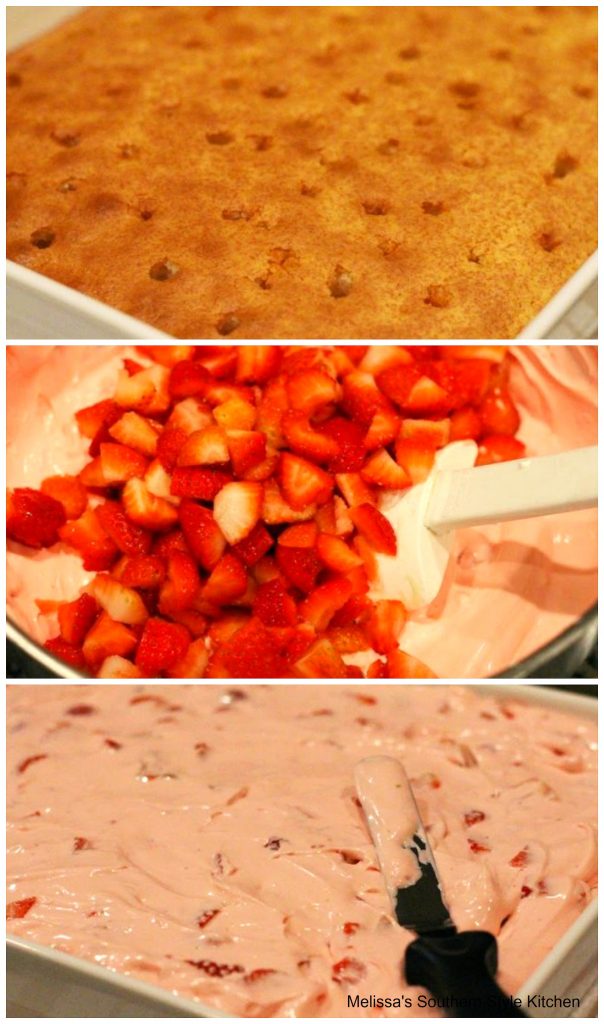 How To Make Strawberries And Cream Poke Cake