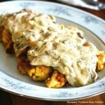 Southern style Smothered Chicken Tenders and Pan Gravy