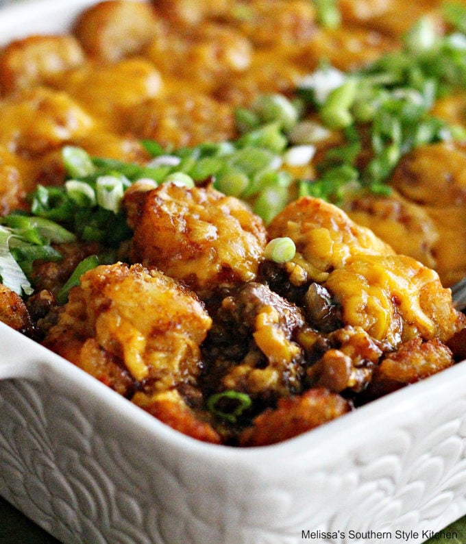 Barbecue Beef Tater Tot Casserole