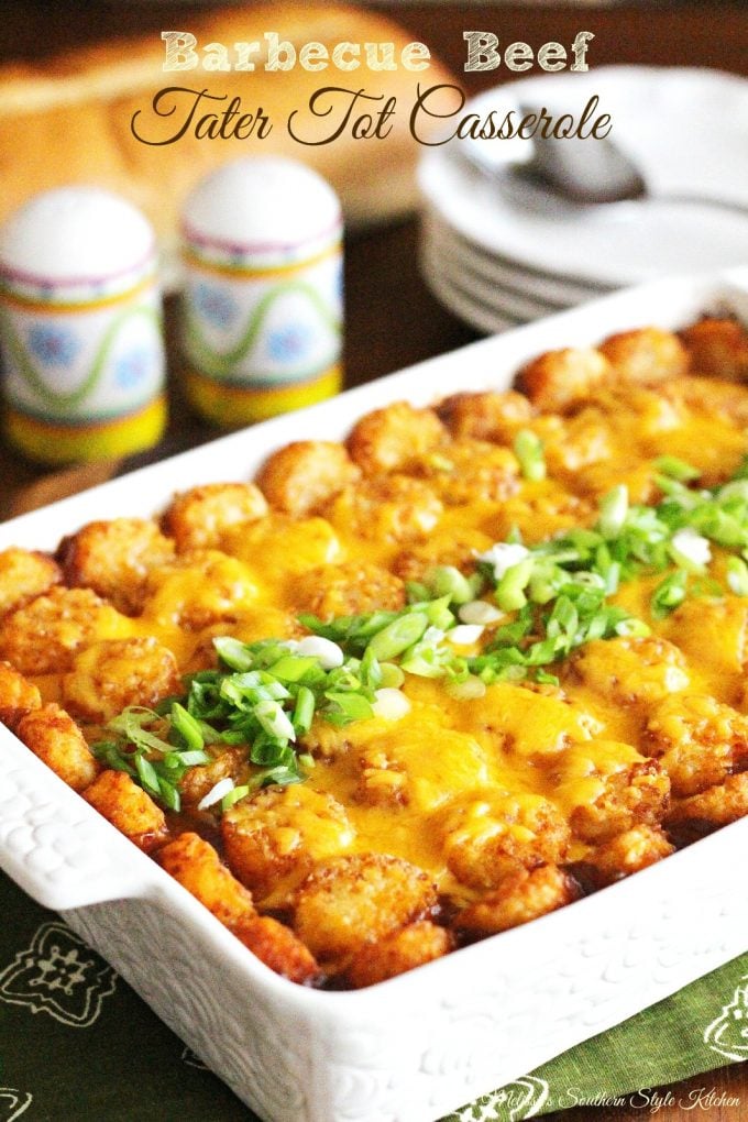 Barbecue Beef Tater Tot Casserole