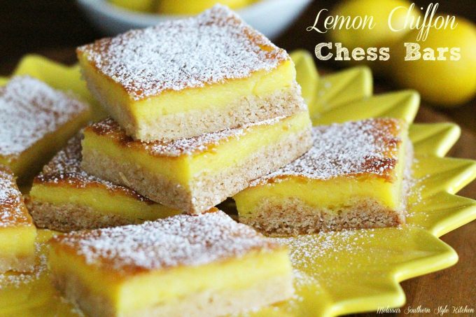 Lemon Chiffon Chess Bars