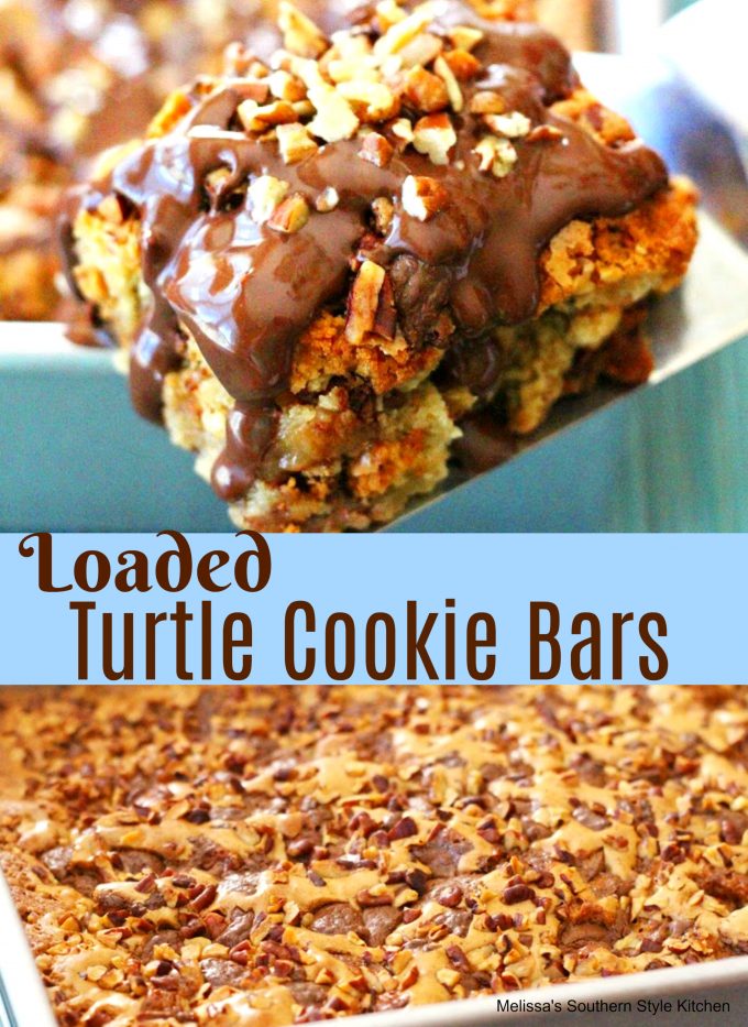 Loaded Turtle Cookie Bars melissassouthernstylekitchen.com Loaded Turtle Cookie Bars melissassouthernstylekitchen.com