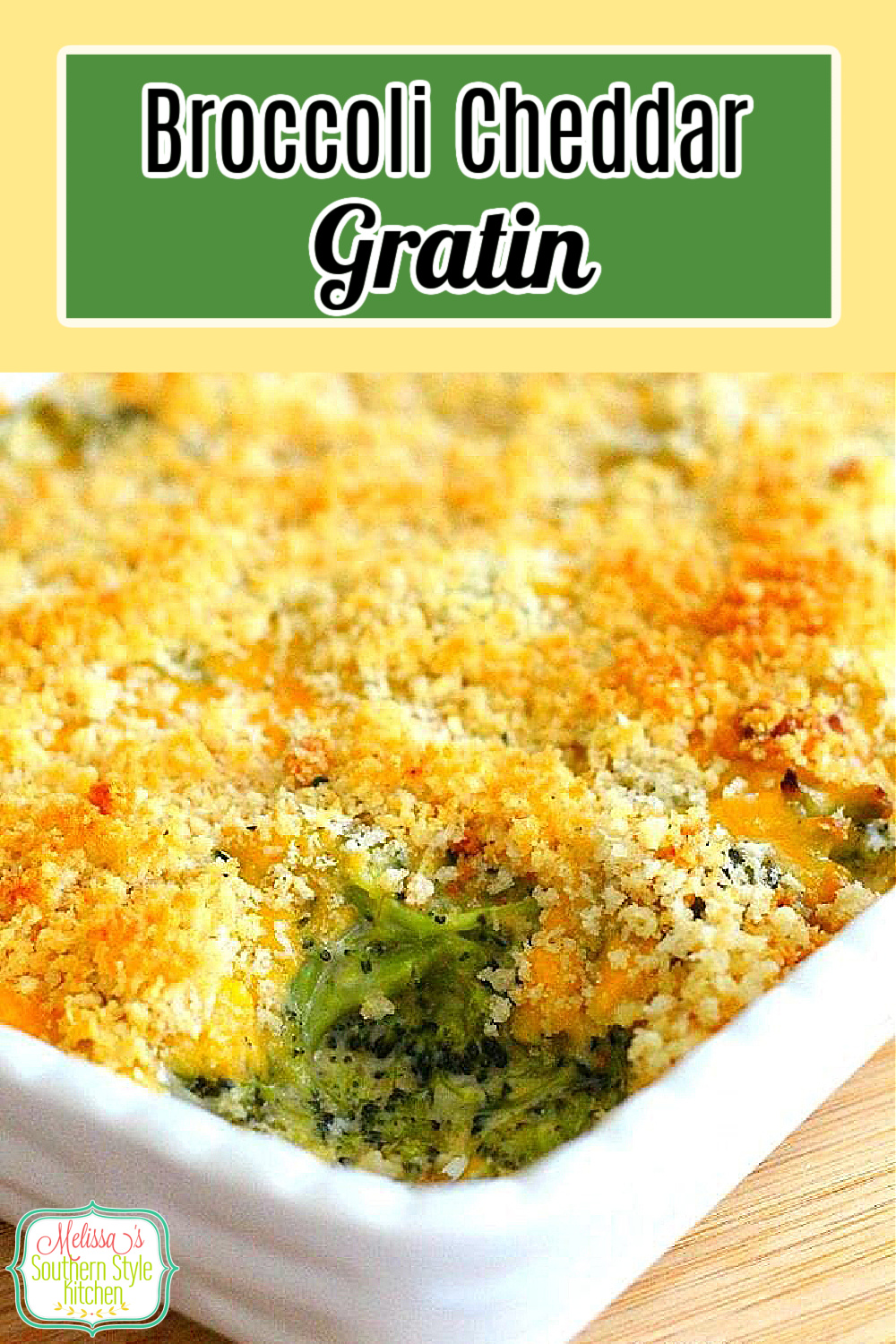 This scratch made Broccoli Cheddar Gratin is a delicious side dish perfect for any occasion #broccolicheddar #broccolicasserole #broccolicheese #sidedishrecipes #broccolicasserole #southernrecipes #broccolirecipes #homemadebroccolicasserole #easysidedishes