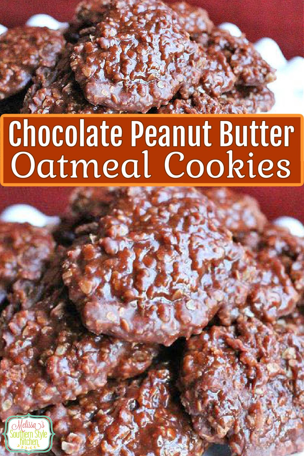 chocolate-peanut-butter-oatmeal-cookies-recipe-pinterest via @melissasssk