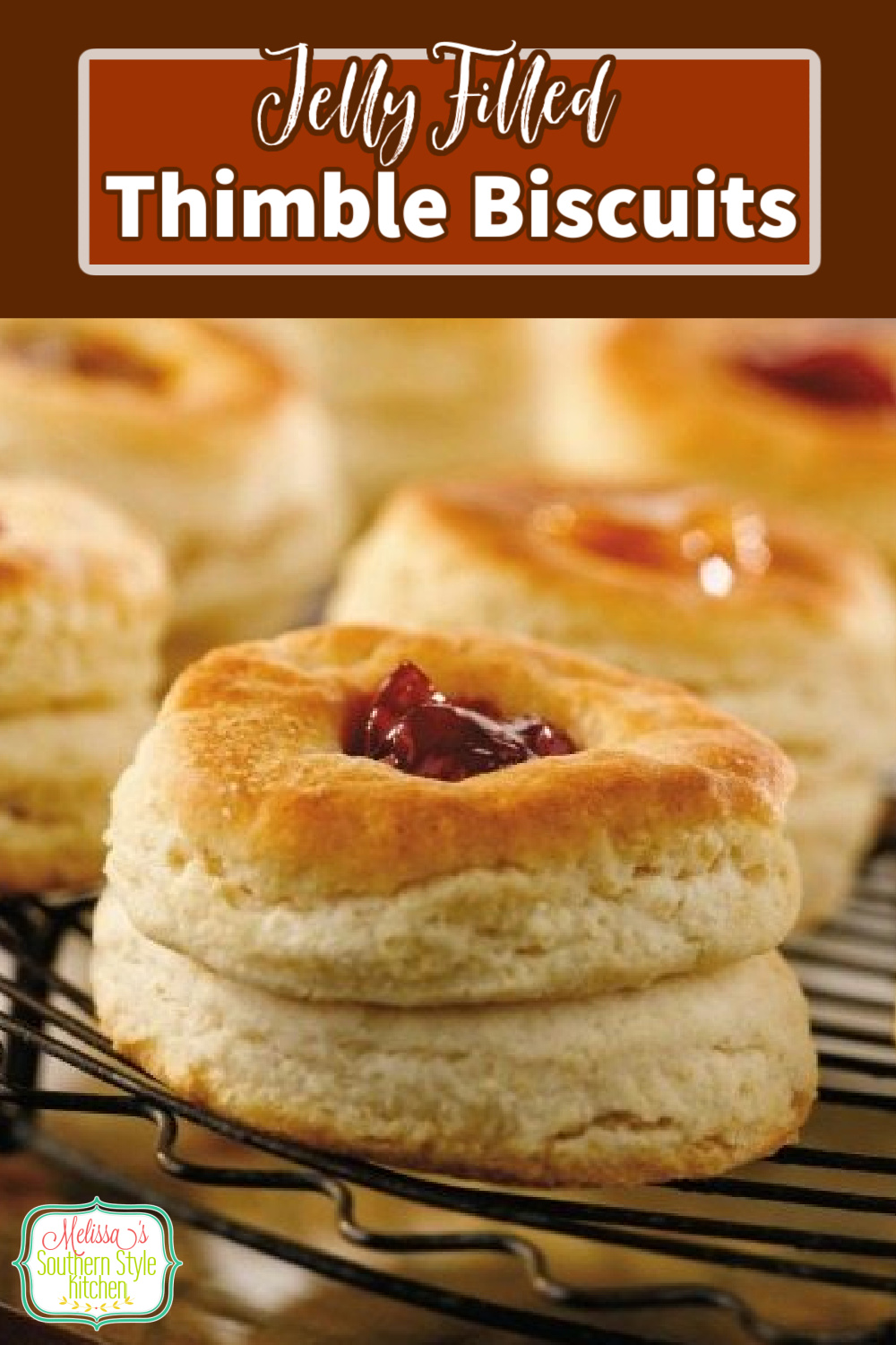 Thimble biscuits are buttermilk biscuits, filled with your favorite flavor of jam. It's a fun way to shake-up the house bread of the South. #thimblebiscuits #buttermilkbiscuits #jambiscuits #biscuitrecipes #southernbiscuits #brunch #breakfast #holidaybrunch #southernfood #southernrecipes via @melissasssk