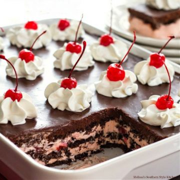 Chocolate Cherry Eclair Cake