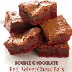 Double Chocolate Red Velvet Chess Bars