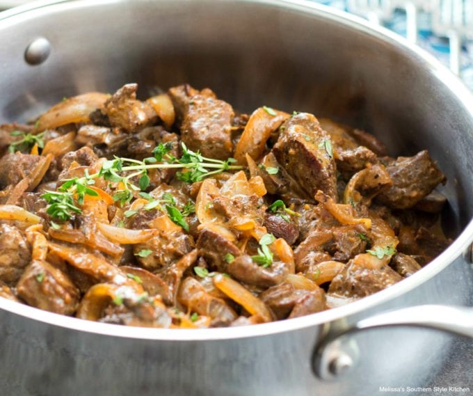 Smothered Steak Tips With Creamy Mushrooms And Onions