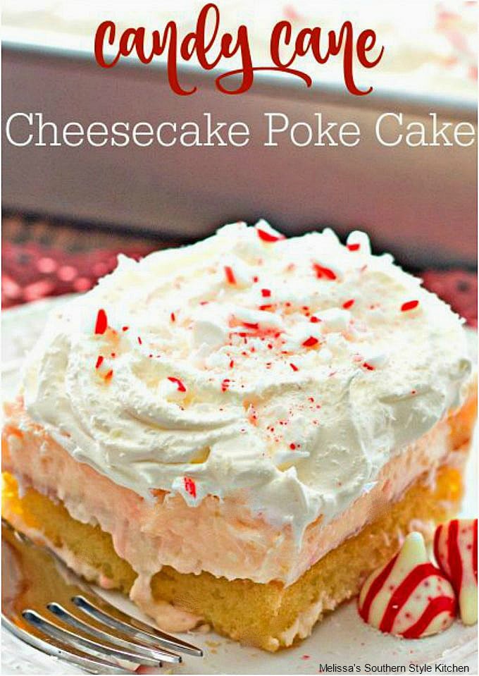 Candy Cane Cheesecake Poke Cake