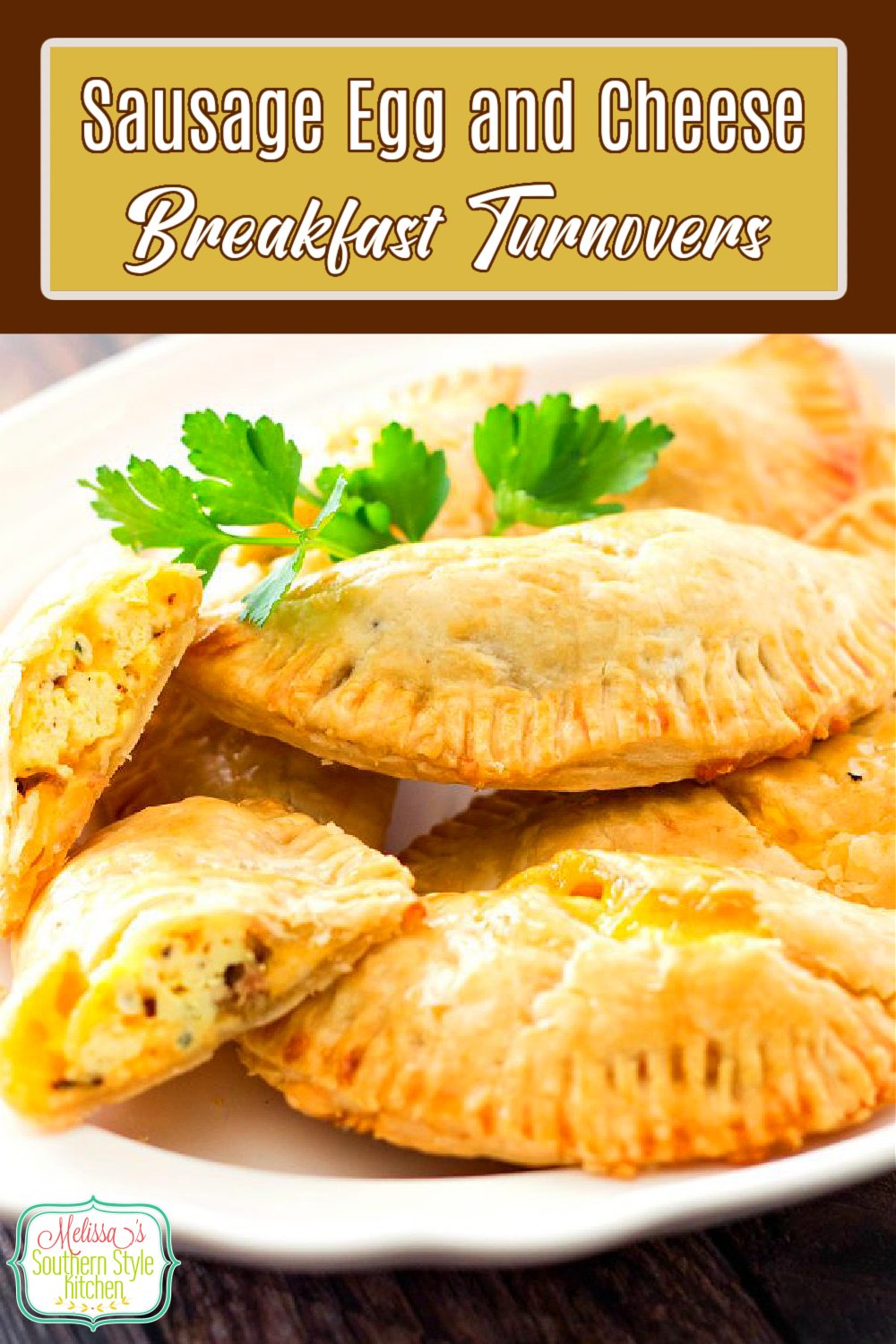 Start your morning with these easy-to-make Sausage and Egg Breakfast Turnovers #breakfastturnovers #sausageandeggs #sausageandeggturnovers #brunch #eggs #sausage #holidaybrunch #eggrecipes #handpies #pies #pastries #southernfood #southernrecipes